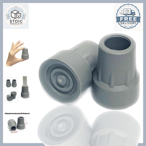 Gray crutch tips inch - crutch,