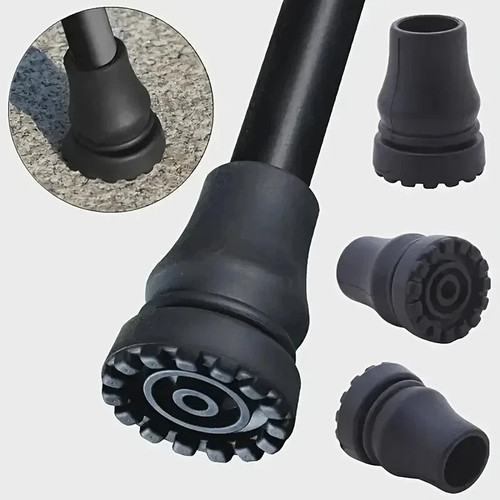 Rubber walking stick ferrules - rubber,