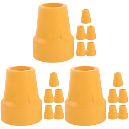 Yellow rubber crutch tips - rubber,